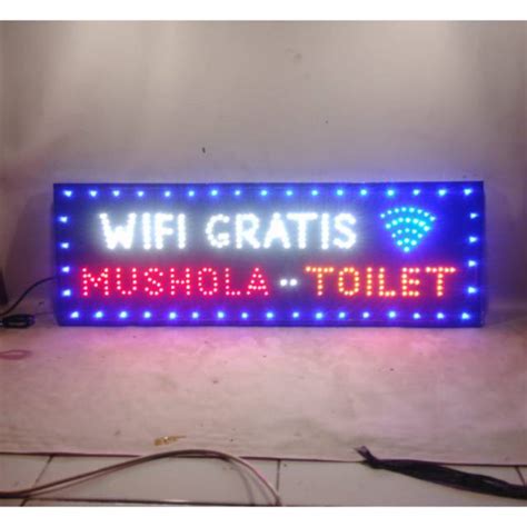 Jual Tulisan Lampu Led Sign Wifi Gratis Mushola Toilet New X Cm