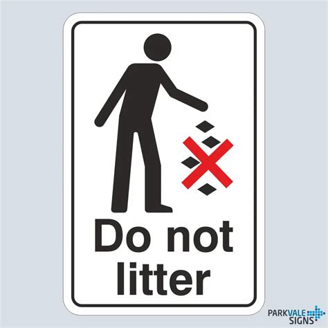 No Litter No Littering Sign No Littering Allowed No 55 OFF