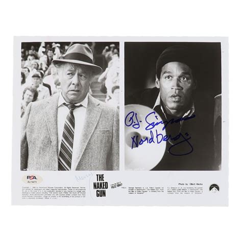 O J Simpson Signed The Naked Gun 8x10 Photo Inscribed Nordberg