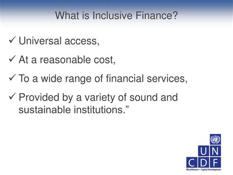 microcredit  inclusive finance powerpoint