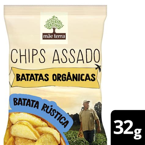 Chips Mãe Terra Batata Rústica Assada E Orgânica 32g Unileverstore