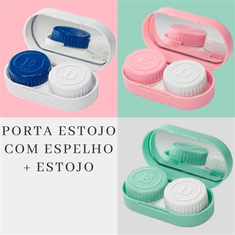 Porta Estojo Para Lentes De Contato Pocket Advance Espelho Sem