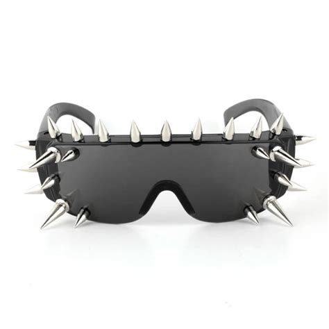 Vazrobe Spiked Goggles Glasses With Spikes Rock Black Women Steampunk Sunglasses Novelty Plastic