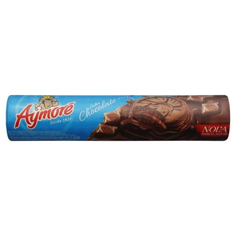 Biscoito Aymoré 120g Chocolate Recheio Chocolate Pacote Shimodinha