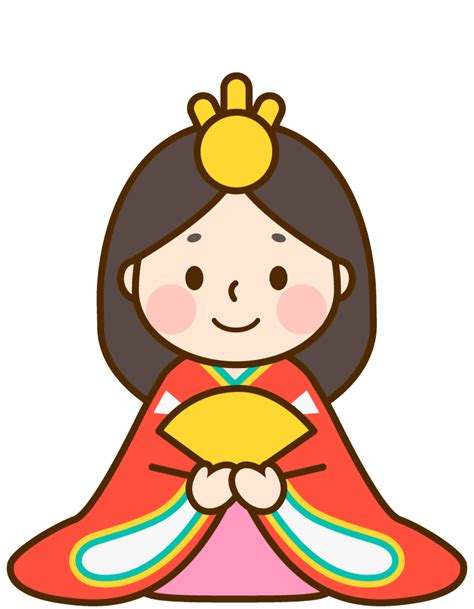 ひな祭りのお雛様のかわいいイラスト画像素材（無料 フリー）