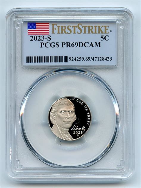 Lot Detail - 2023 S 5C Jefferson Nickel PCGS PR69DCAM First Strike