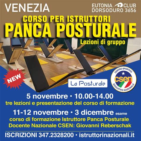 Postural Bench Instructor Course La Posturale Panche Posturali In