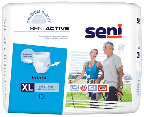 Seni Active, трусы впитывающие для взрослых (XL), 10 шт. купить по цене ...