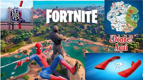 D Nde Encontrar Las Lanza Telara As De Spiderman En Fortnite Youtube