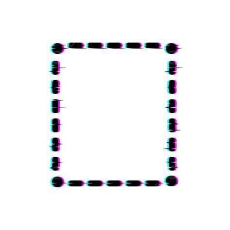 Rectangle Borders Clipart Hd Png Rectangle Glitch Frame Border With