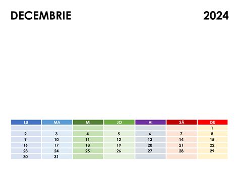 Calendar Decembrie 2024 Calendarul Su Calendare Romanesti