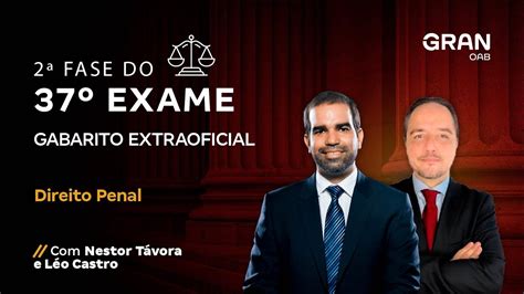 Fase Exame Oab Gabarito Extraoficial De Direito Penal Youtube