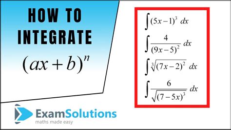 Integration Ax B N How To ExamSolutions YouTube