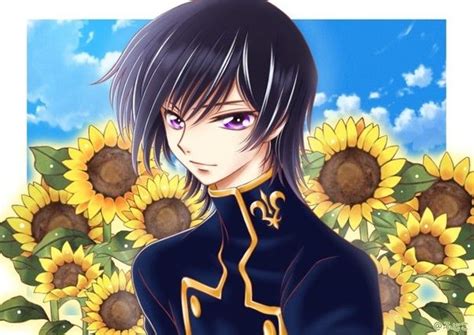 Code Geass Anime Character In Sunflower Field