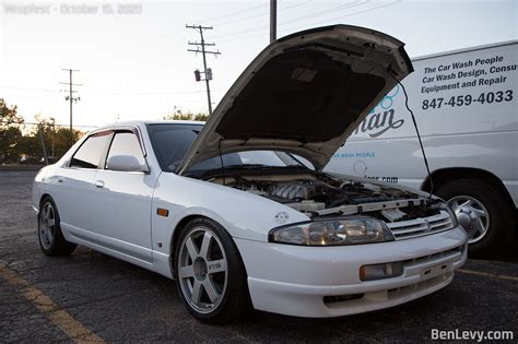 White R33 Nissan Skyline Gts25t With Impul Wheels