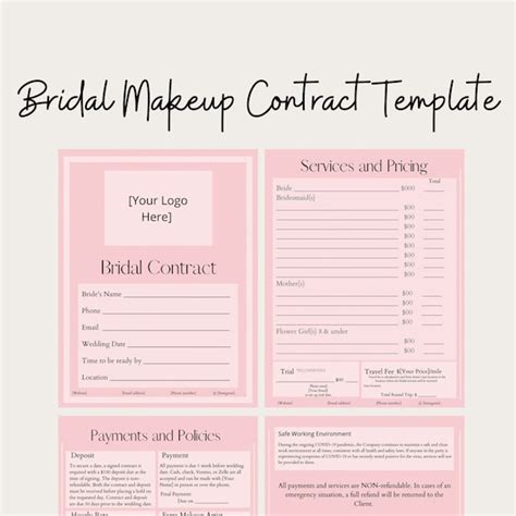 Makeup Contract Etsy