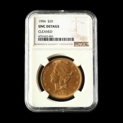 Liberty Head Gold Double Eagle Ngc Unc Details Cleaned Lot