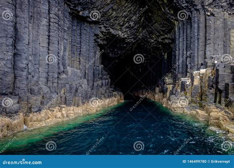 Inside the Famous Fingal`s Cave on Staffa Island in Scotland Stock ...