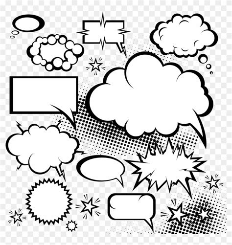 Comics Speech Balloon Dialogue Vector Cloud Explosion Comic Book