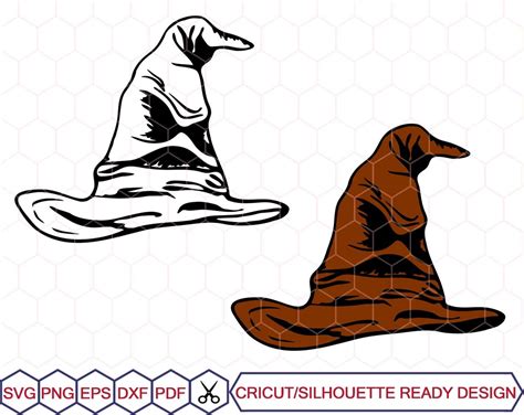 Sorting Hat Svg Sorting Hat Cut File Silhouette Cut File Etsy