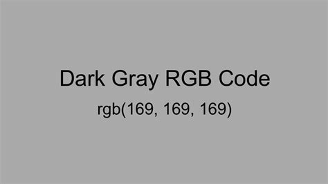 Dark Gray Color, Hex and RGB values | CSSColors.com