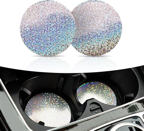 Amazon Cueclue Pcs Bling Car Cup Holder Coaster Inch