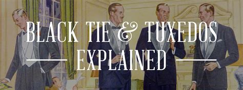Black Tie And Tuxedos Explained With 1930s Fashion Illustrations