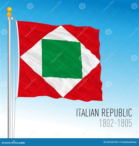 Italienische Republik Historische Flagge Italien Vektor