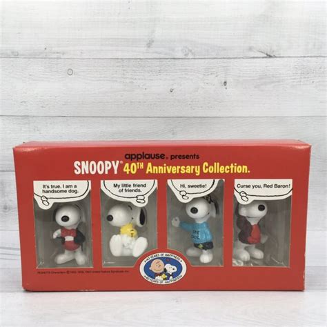 Applause Snoopy 40th Anniversary Collection Pvc Figure Set Ebay