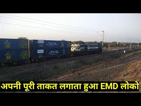 Dwarf Double Container Train Trains Wdfc Dfc Dfccil Indian