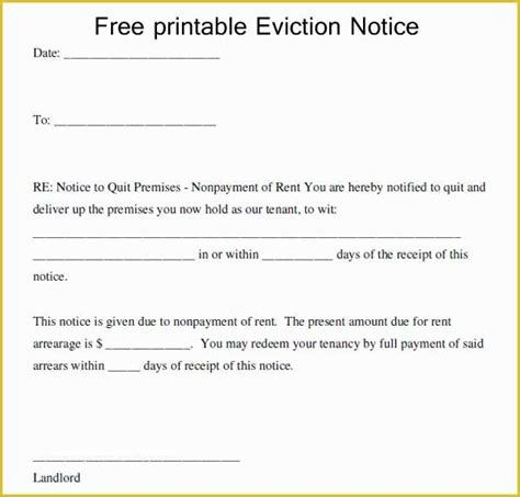 Hour Eviction Notice Template Hour Eviction Notice Template