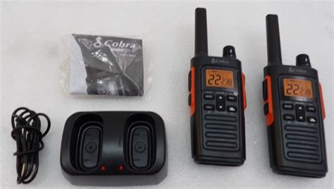 Cobra Rx Waterproof Walkie Talkies Mile Pack Watts Black