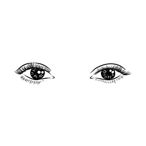 Premium Vector Beautiful Woman Eyes Black And White Drawing Sketch Vector Fashion Illustration