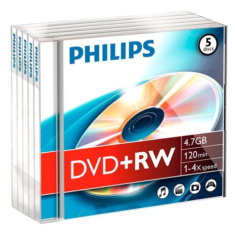 Philips DVD RW 4 7GB 4x JC 5 Units Buy And Offers On Techinn