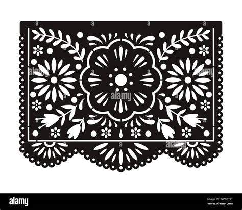 Mexican Papel Picado Design Viva Mexico Independence Celebration