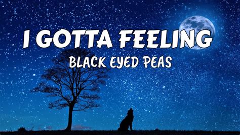 Black Eyed Peas I Gotta Feeling Lyrics Youtube