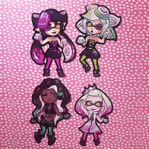 Splatoon Vinyl Stickers Squid Sisters And Off The Hook Etsy