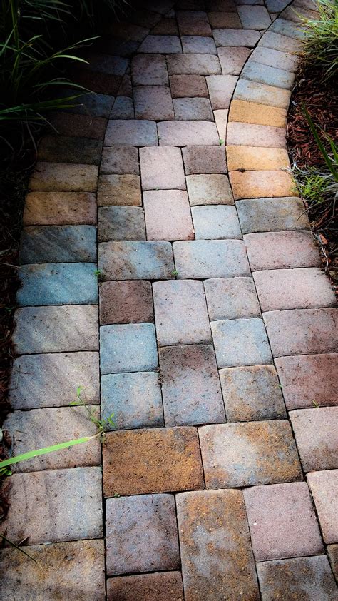 Multi color paver walkway | Garden paving, Walkway landscaping, Paver ...