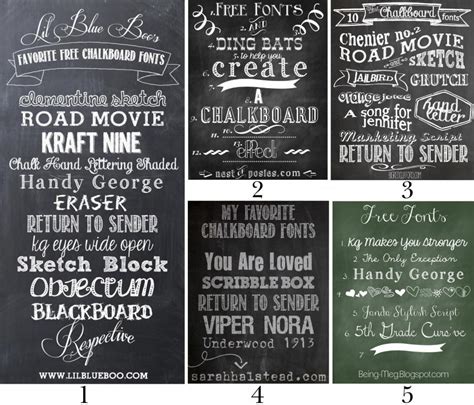 Free Chalkboard Font Template Business