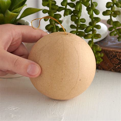 Paper Mache Ball Ornament Paper Mache Basic Craft Supplies Craft