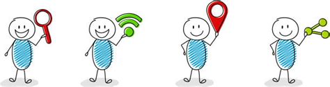 Stick Figure Searching Illustrations Royalty Free Vector Graphics