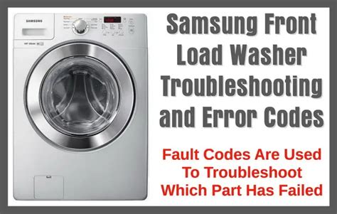 Samsung Front Load Washer Troubleshooting And Error Codes