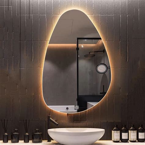 Amazon Frameless Irregular Wall Mirror With LED Light Backlit