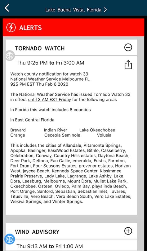 Tornado Watch Issued For Area Surrounding Walt Disney World