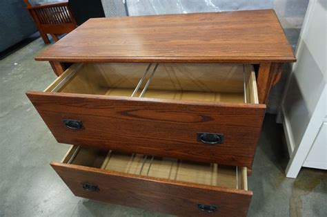 LARGE 2 DRAWER OAK FILING CABINET - Big Valley Auction