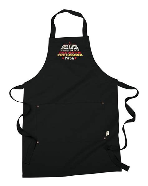 Personalized Embroidered Grilling Apron Fathers Day T Grill Master