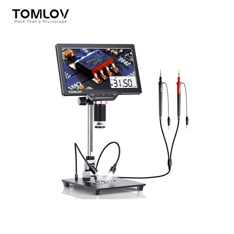 Tomlov Dm M Digital Microscope With Multimeter Soldering Microscope