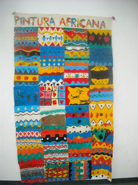 Arte Educação Arte Africana Pintura Em Tecido Painel Pintura Africana