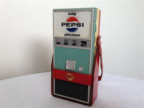 Vintage Pepsi Vending Machine Transistor Radio Usa Rare 1960s Leather