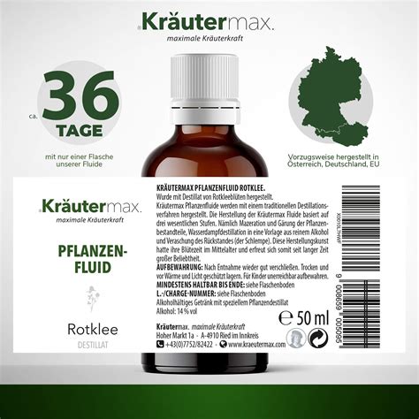 Kräutermax Pflanzenfluid Rotklee Tropfen 50 ml Shop Apotheke